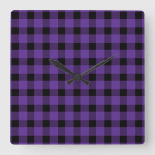 Reloj Cuadrado Purple Buffalo Country Lumberjack Plaid