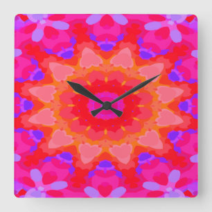 Reloj Cuadrado Purple, Pink and Orange 