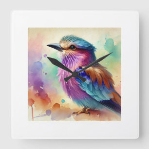 Reloj Cuadrado Purple Roller 260824AREF107 - Watercolor