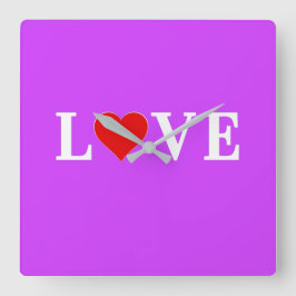 Reloj Cuadrado Púrpura AMOR Moda moderna