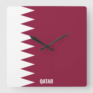 Reloj Cuadrado Qatar National Flag Patriotic