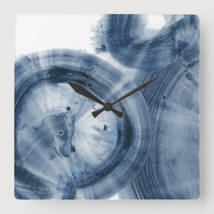 Reloj Cuadrado Quasars - Inky Blue Circles