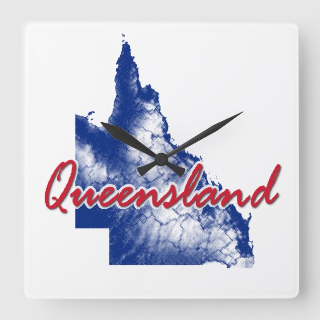 Reloj Cuadrado Queensland (Anverso)
