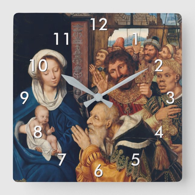 Reloj Cuadrado Quentin Matsys - La Adoración del Magi (Anverso)