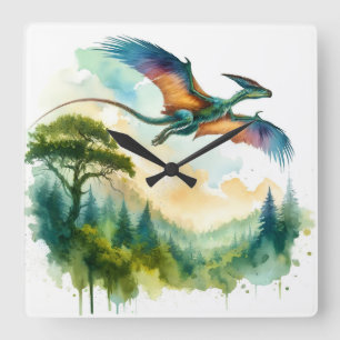 Reloj Cuadrado Quetzalcoatlus in Flight REF24 - Watercolor