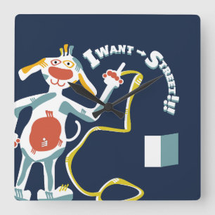 RELOJ CUADRADO QUIERO CALLE I WANT STREEET !!! BY MASANSER