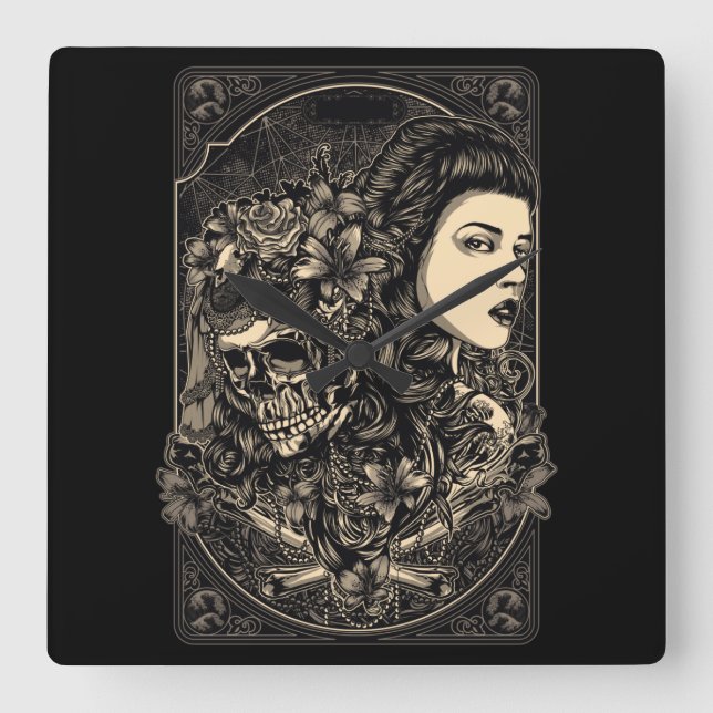 Reloj Cuadrado Química  (Anverso)