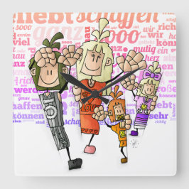 Reloj Cuadrado Quinn, Rona, Tida & Ugo - Geschwister /