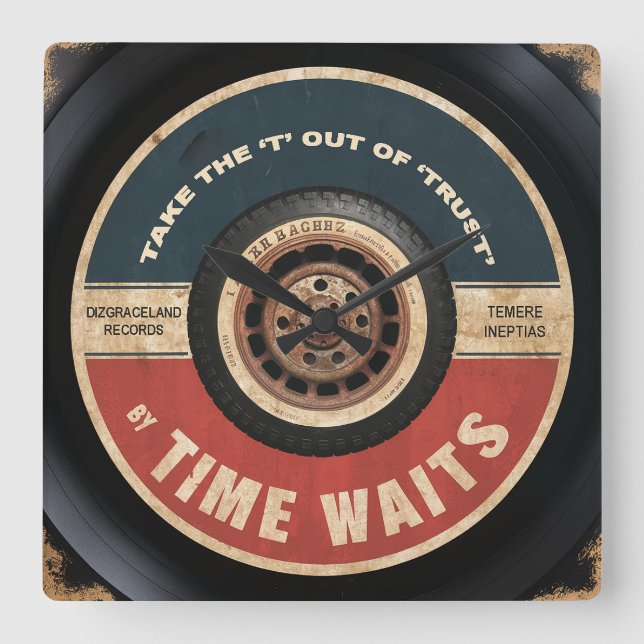 Reloj Cuadrado Quita la 'T' de la 'confianza' (Anverso)