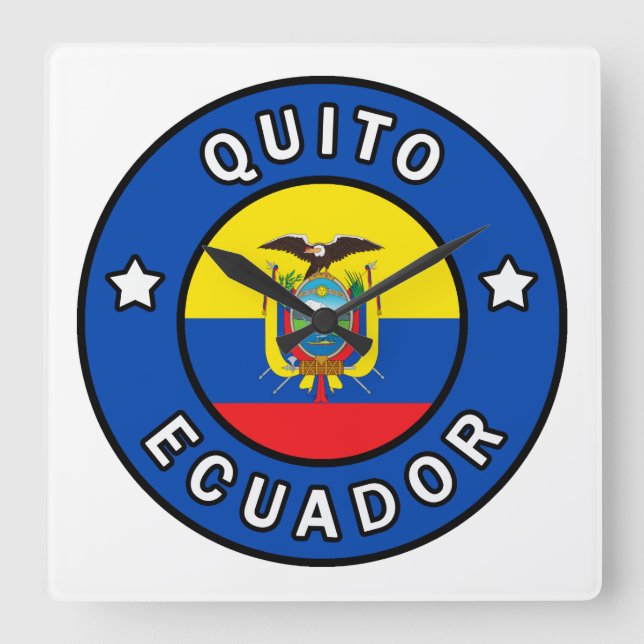 Reloj Cuadrado Quito Ecuador (Anverso)
