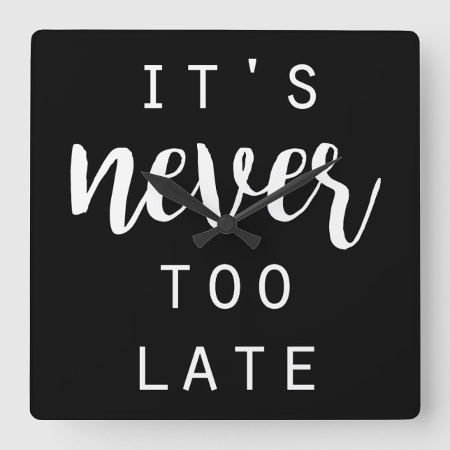 Reloj Cuadrado Quotable IV (Anverso)