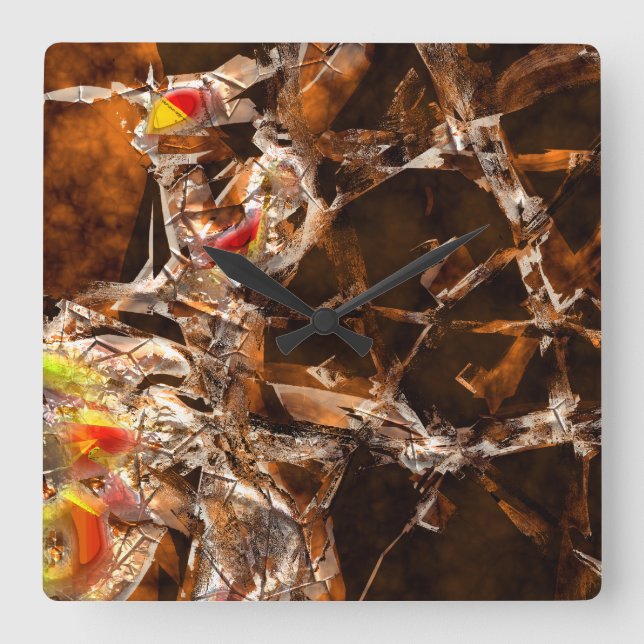 Reloj Cuadrado Radical Art 1 Wall Clock (Anverso)