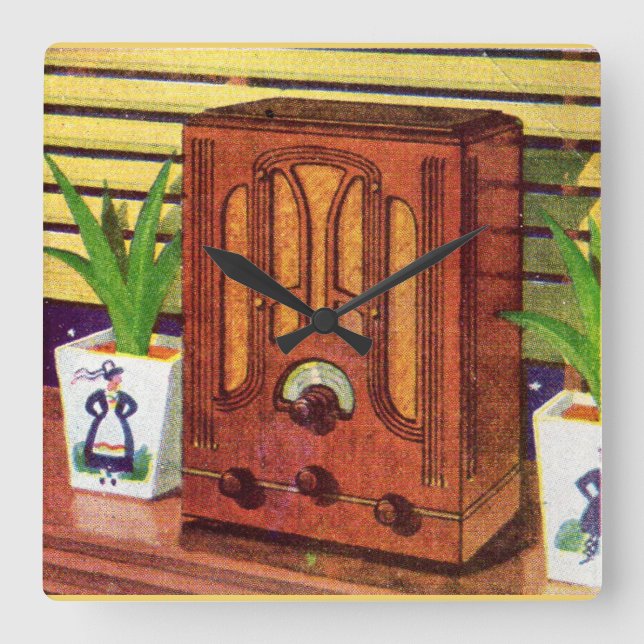 Reloj Cuadrado Radio catedral de 1937 (Anverso)