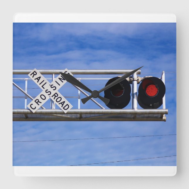Reloj Cuadrado Railroad Crossing Cantilever (Anverso)
