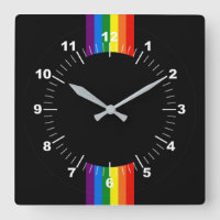 Rainbow Stripes on Black Gay Pride LGBT Support