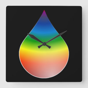RELOJ CUADRADO RAINBOW TEARDROP