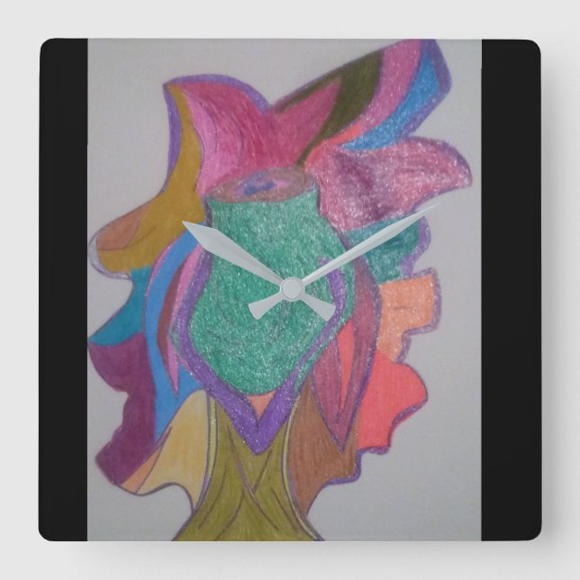 Reloj Cuadrado Raíz de la Belleza  (Anverso)