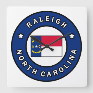 Reloj Cuadrado Raleigh Carolina del Norte