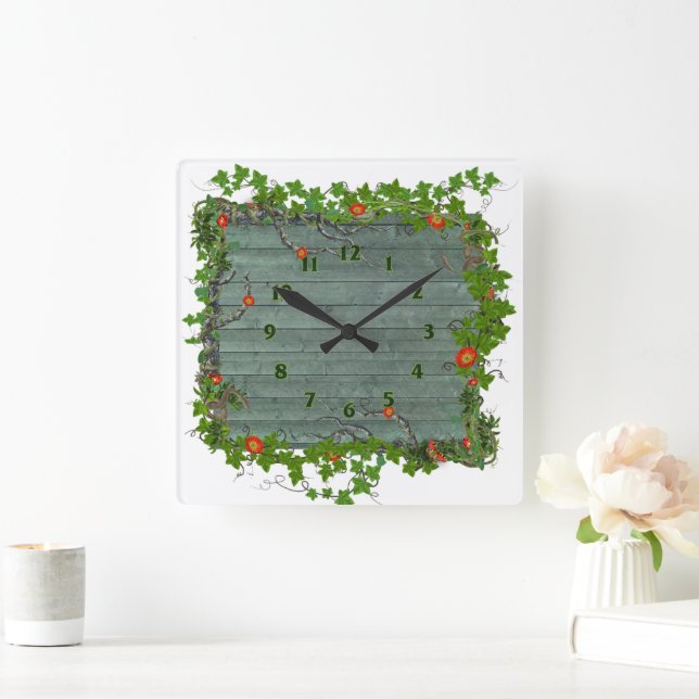 Reloj Cuadrado Ramante de la naturaleza (Hogar)