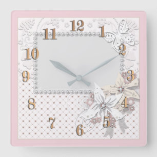 Reloj Cuadrado ramo boda