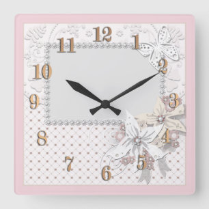 Reloj Cuadrado ramo boda