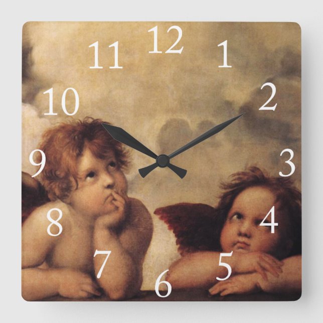 Reloj Cuadrado Raphael, Sistine Cherub (Anverso)