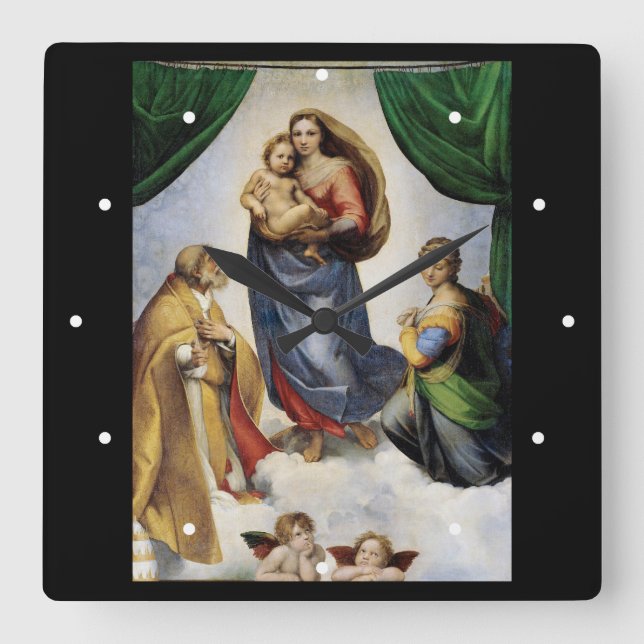 Reloj Cuadrado Raphael , Sistine Madonna (Anverso)
