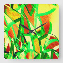 Rasgos verdes sobre la imagen roja con llovizna