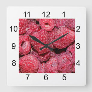 Reloj Cuadrado Raspberries
