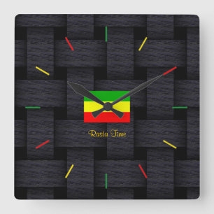 Reloj Cuadrado 'Rasta Time