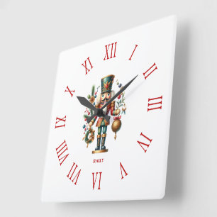 Reloj Cuadrado Rastreador de Navidades encantadores personalizado