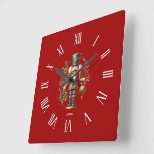 Reloj Cuadrado Rastreador de Navidades festivos personalizado