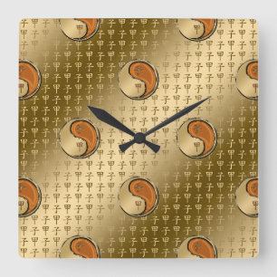 Reloj Cuadrado Rata de Madera