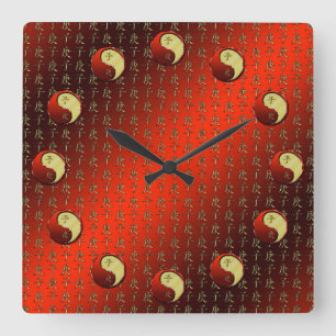 Reloj Cuadrado Rata de Metal