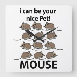 Reloj Cuadrado Ratón Rata Animal Puedo Ser Su Bonito Ratón Mascot