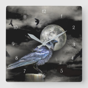 Reloj Cuadrado Ravas mágicas místicas o cuerdas y luna