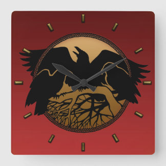 Reloj Cuadrado Raven Clock Nativo Raven Art Wall Clock Bird Regal