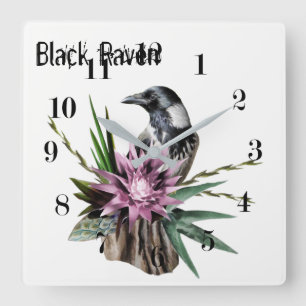 Reloj Cuadrado Raven negro