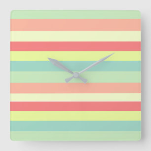 Reloj Cuadrado Rayas del verano