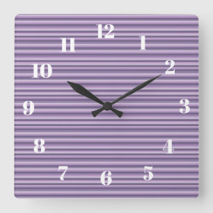 Reloj Cuadrado Rayas moradas