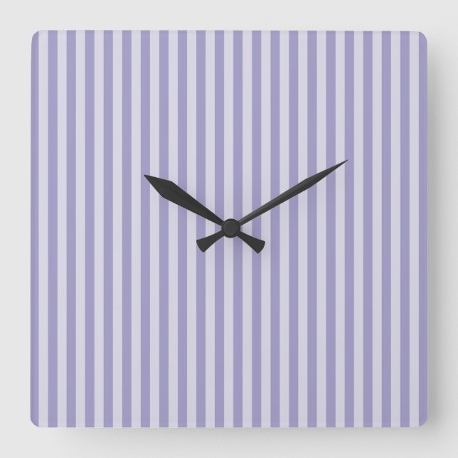Reloj Cuadrado Rayas Moradas (Anverso)