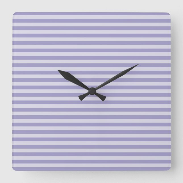 Reloj Cuadrado Rayas Moradas (Anverso)