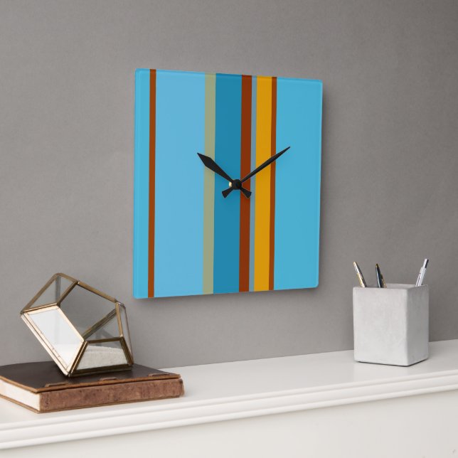 Reloj Cuadrado Rayas suroeste 15 (Oficina)