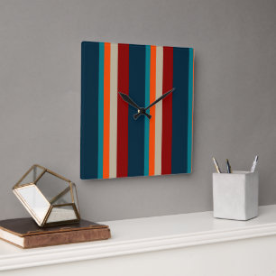 Reloj Cuadrado Rayas suroeste 17