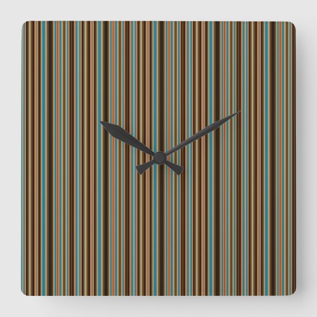 Reloj Cuadrado Rayas suroeste 20 (Anverso)