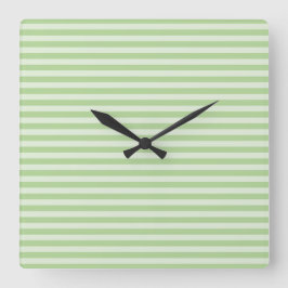 Reloj Cuadrado Rayas Verdes