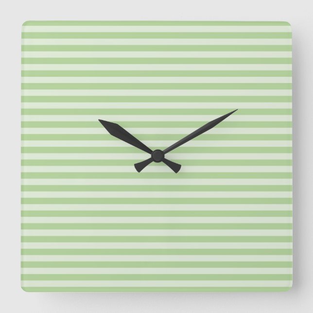 Reloj Cuadrado Rayas verdes (Anverso)