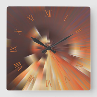 Reloj Cuadrado Rayos solares abstractos