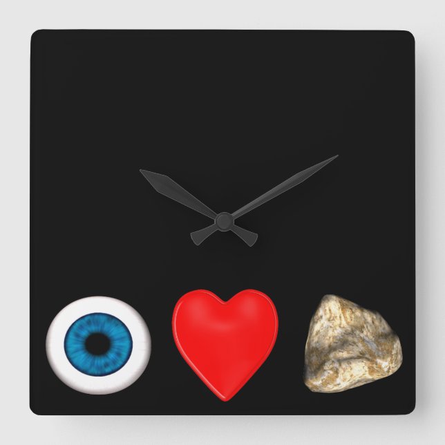 Reloj Cuadrado Rebus Para Físicos (Anverso)