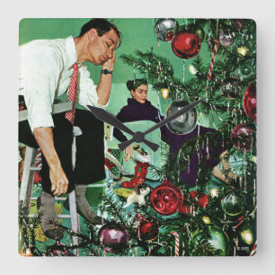 Reloj Cuadrado Recorte del árbol